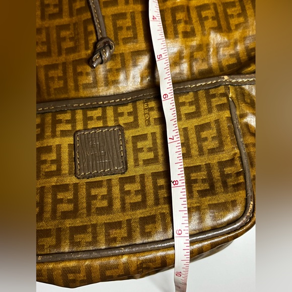Fendi Tan and Brown Logo Crossbody Bag - Picture 9 of 13